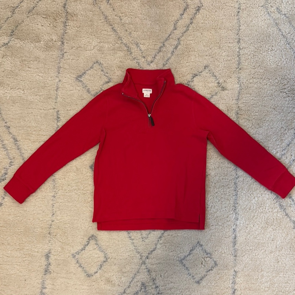 Crewcuts Red Cozy Quarter-Zip Hoodie